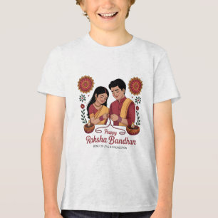 En Tri-matière T-Shirt tri-blend Raksha Bandhan pour jeunesse