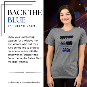 En Tri-matière T-Shirt Tri-Mélange Back the Blue