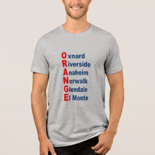 En Tri-matière T-Shirt tri-mélange gris TOURISME CALIFORNIE