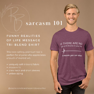 En Tri-matière T-Shirt Tri-Mélange Message sur les Réalités Amusa