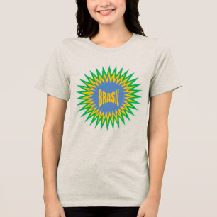 En Tri-matière T-shirt tri-mélange pour femmes avoine SOLEIL BR