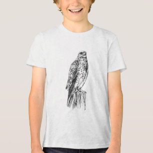 En Tri-matière T-shirt tri-mélange pour jeunes Faucon pèlerin