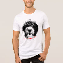 T-shirt tri-mélange Sheepadoodle, initiale personn