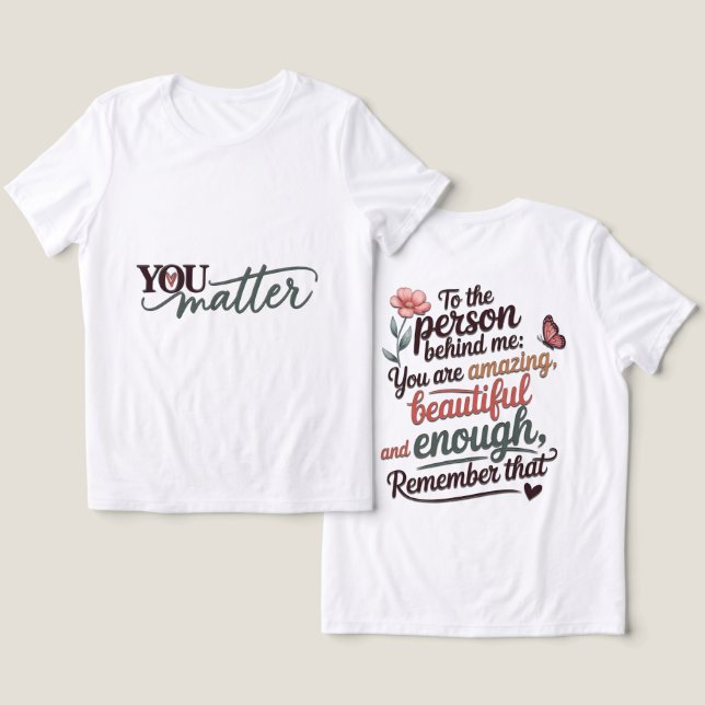 En Tri-matière T-shirt tri-mélange Vous Comptez (Design Recto & Verso)