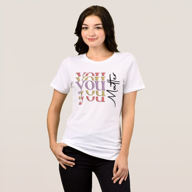 En Tri-matière T-shirt tri-mélange Vous Comptez (Recto plein)
