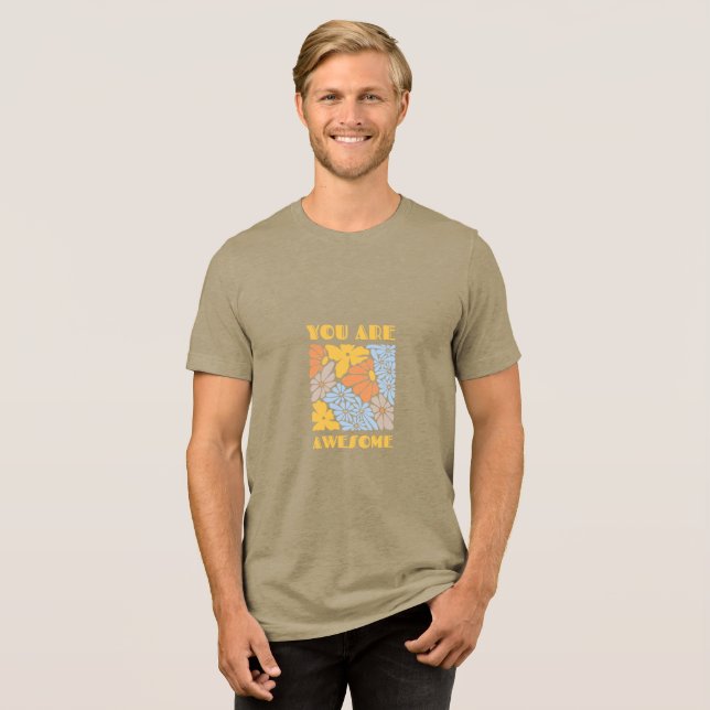 En Tri-matière T-Shirt "Tu Es Génial" (Recto plein)