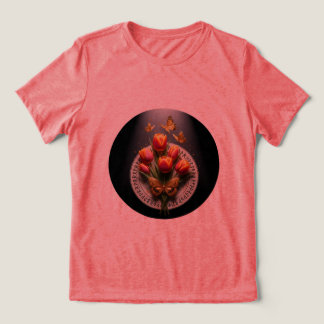 En Tri-matière T-shirt Tulipe à papillon d'or 🌷 🦋