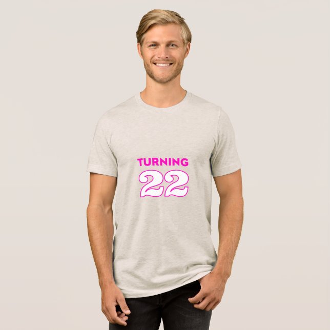 En Tri-matière T-shirt Turning 22 #CrewNeckTee (Recto plein)