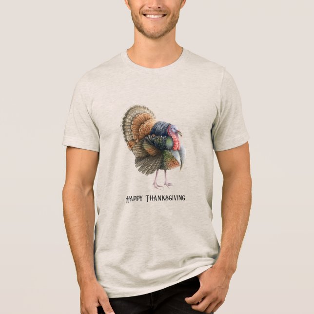 En Tri-matière T-shirt Turquie pour hommes à Thanksgiving (Recto)