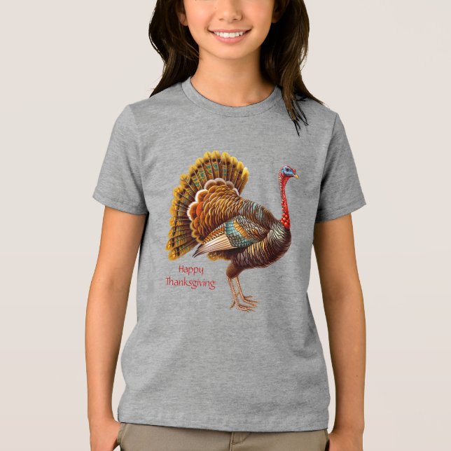 En Tri-matière T-shirt Turquie Thanksgiving (Recto)