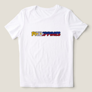 En Tri-matière T-Shirt Typographie Drapeau Philippines