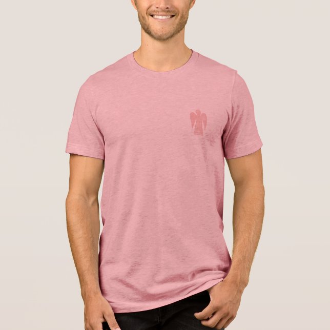En Tri-matière T-shirt unique clair Angel rose (Recto)