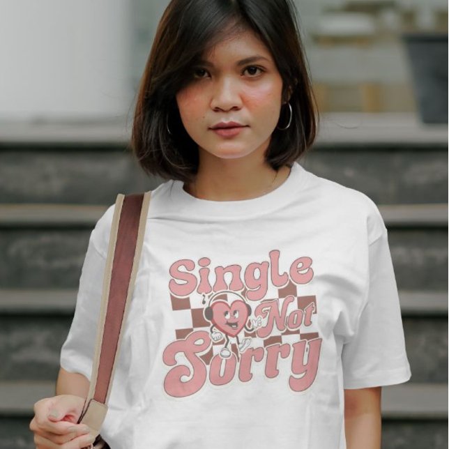 En Tri-matière T-shirt unique, pas désolé pour la Saint-Valentin  (Créateur téléchargé)