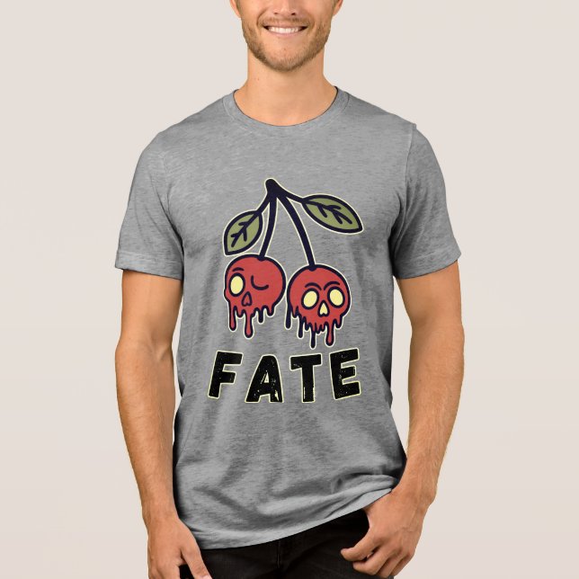 En Tri-matière T-shirt unisexe Funny Fate Cherry Skull (Recto)