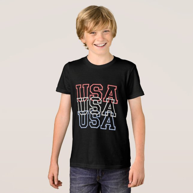 En Tri-matière T-Shirt USA (Recto plein)