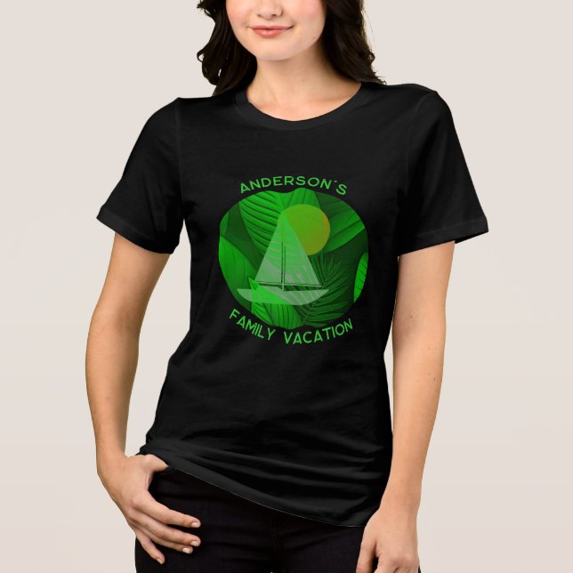 En Tri-matière T-shirt vert famille (Recto)