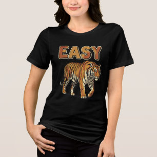 En Tri-matière T-shirt vintage "FACILE" - Retro Bold A