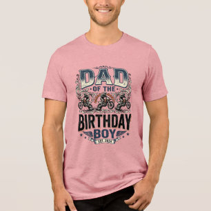 En Tri-matière T-shirt vintage Motocross Papa du garçon de la fêt