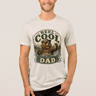 En Tri-matière T-shirt vintage Papa Pêche Incroyable Ours