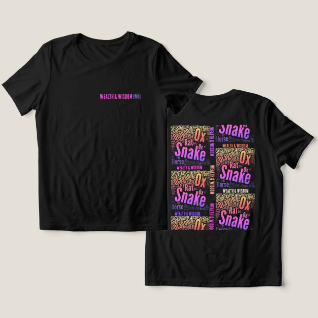 En Tri-matière T-Shirt Wealth and Wisdom (Design Recto & Verso)