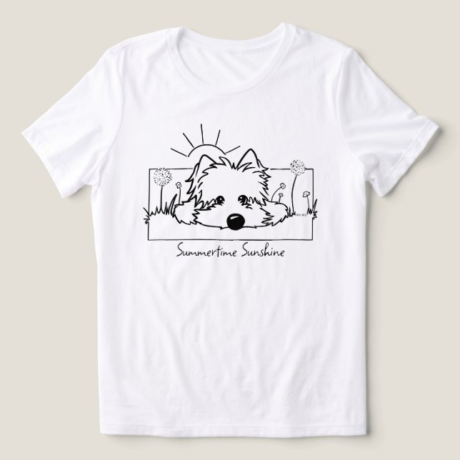 En Tri-matière T-Shirt Westie Sunshine Tri-Blend (Design Recto)
