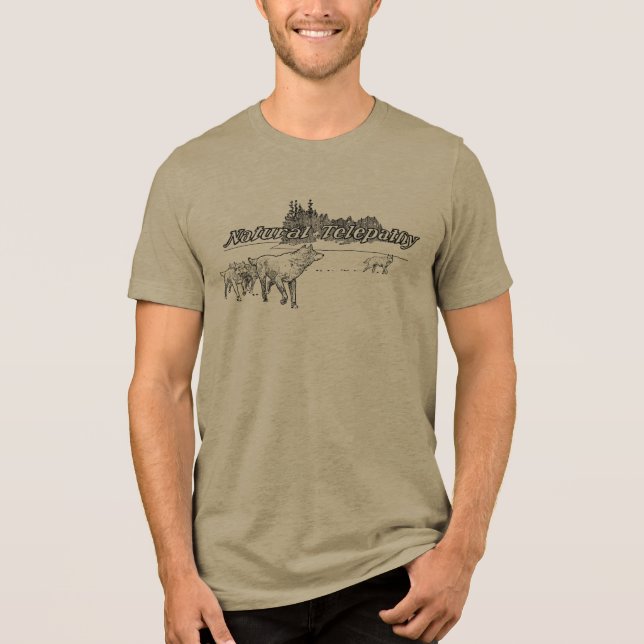 En Tri-matière T-shirt Wolf Pack de télépathie naturelle (Recto)