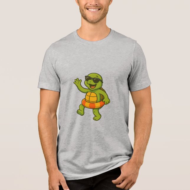 En Tri-matière T-ShirtCool Turtle T-Shirt - Décontractée inspirée (Recto)