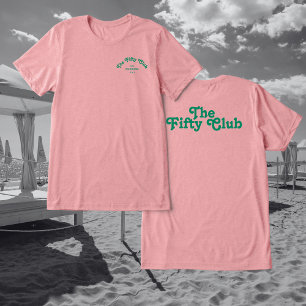 En Tri-matière The Fifty Club Rose Oversize T-Shirt pour 50e Anni