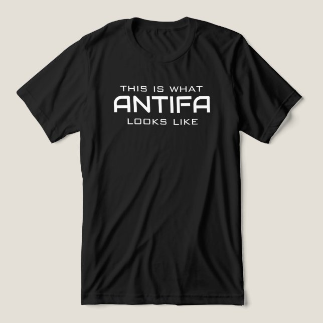 En Tri-matière This is what ANTIFA looks like T-shirt (Design Recto)