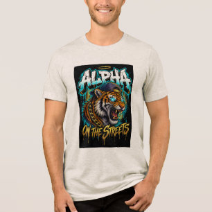 En Tri-matière Titre : T-Shirt Streetwear Coloré au Motif de Tigr