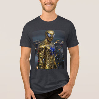 En Tri-matière Toile araignée dorée : T-Shirt à manches courtes a
