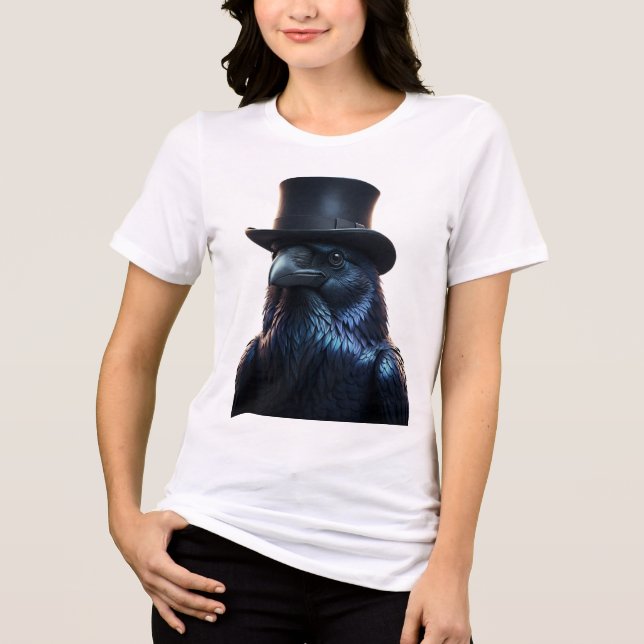 En Tri-matière Top Chapeau Blackbird Le T-shirt Raven (Recto)
