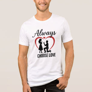 En Tri-matière Toujours Choisir Love Bella+Canvas T-Shirt Tri-Ble