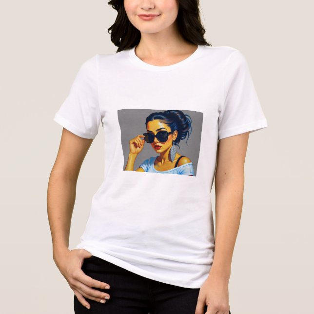En Tri-matière Tropical Girl T-Shirt (Recto)