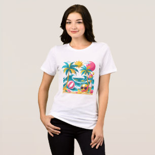 En Tri-matière Tropical Summer Mood – Conception de T-Shirt Amusa
