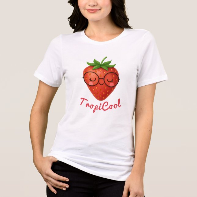 En Tri-matière TropiCool Strawberry - Jolie T-Shirt été (Recto)