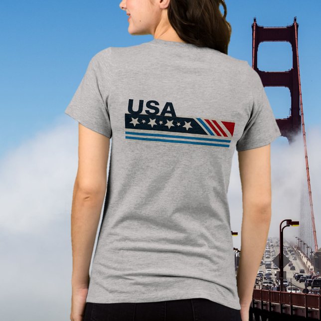 En Tri-matière USA Stars Stripes Graphic T-Shirt (Créateur téléchargé)