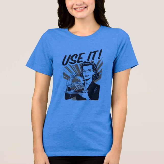 En Tri-matière UTILISEZ-LE ! T-Shirt Cerveau – Chemise STEM Minim (Recto)