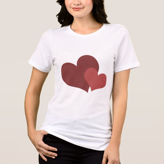En Tri-matière  Valentine’s Day t-shirt Heart Design for Women (Recto)