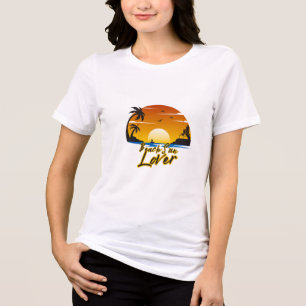En Tri-matière Vibes coucher de soleil sur la plage   T-shirt tro