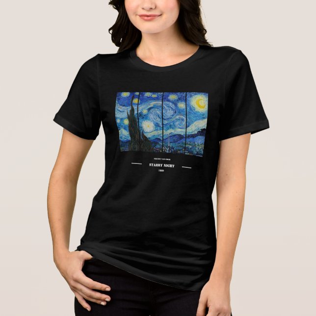 En Tri-matière Vincent Van Gogh Starry Night T-Shirt (Recto)