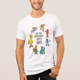 En Tri-matière Vintage Personnages de Sesame Street T-shirt de na