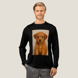 En Tri-matière Visage de chiot adorable et duveteux | T-Shirt pou