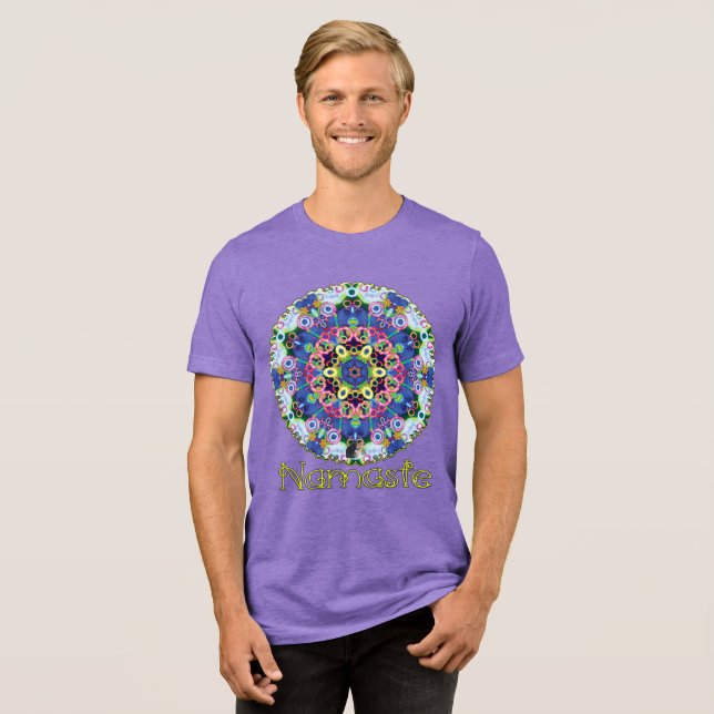 En Tri-matière Voila Namaste Kaleidoscope T-shirt (Recto plein)
