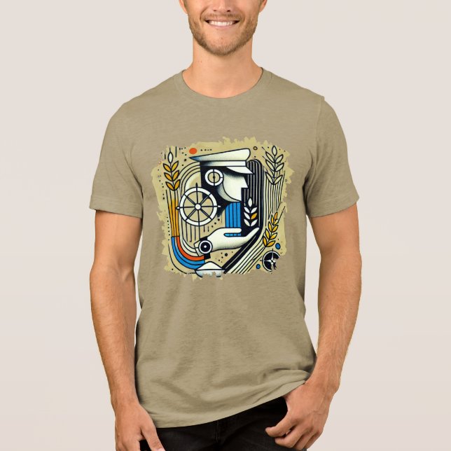 En Tri-matière Vortex Dreams - Spiraling Abstract Design T-shirt (Recto)