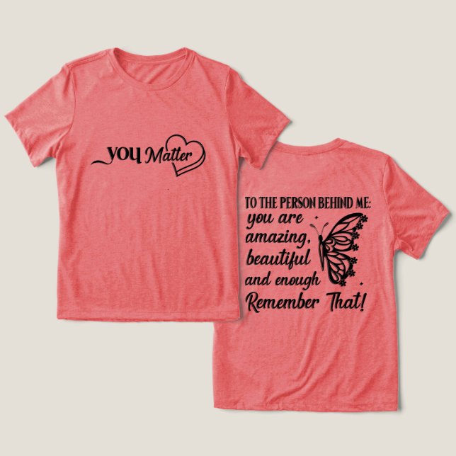 En Tri-matière Vous Comtez T-Shirt Tri-Mélange (Design Recto & Verso)