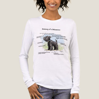 En Tri-matière Women's Funny Anatomy of a Black Schnauzer T-Shirt