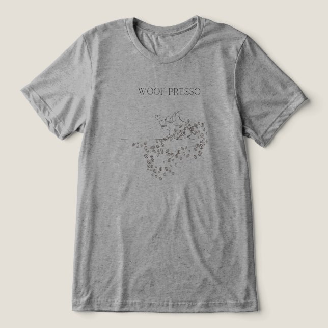En Tri-matière Woof-presso Dog Lover T-Shirt (Design Recto)
