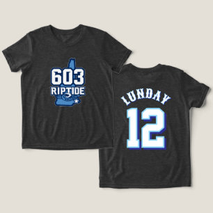 En Tri-matière YOUTH Unisex 603 T-shirt Riptide avec nom et numér