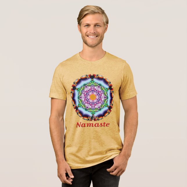 En Tri-matière Zionesque Namaste Kaleidoscope T-shirt (Recto plein)